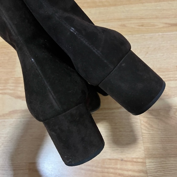 Prada Suede Ankle Booties (Sample) Size 37 - Picture 3 of 9